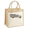 Cotton Pocket Jute Midi Tote Thumbnail