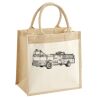 Cotton Pocket Jute Midi Tote Thumbnail