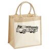 Cotton Pocket Jute Midi Tote Thumbnail