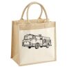 Cotton Pocket Jute Midi Tote Thumbnail