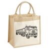 Cotton Pocket Jute Midi Tote Thumbnail