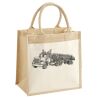 Cotton Pocket Jute Midi Tote Thumbnail