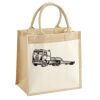 Cotton Pocket Jute Midi Tote Thumbnail