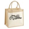 Cotton Pocket Jute Midi Tote Thumbnail
