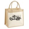Cotton Pocket Jute Midi Tote Thumbnail