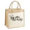 Cotton Pocket Jute Midi Tote Thumbnail