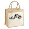 Cotton Pocket Jute Midi Tote Thumbnail