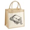 Cotton Pocket Jute Midi Tote Thumbnail