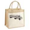 Cotton Pocket Jute Midi Tote Thumbnail