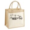 Cotton Pocket Jute Midi Tote Thumbnail