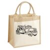 Cotton Pocket Jute Midi Tote Thumbnail