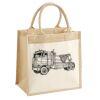 Cotton Pocket Jute Midi Tote Thumbnail