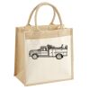 Cotton Pocket Jute Midi Tote Thumbnail