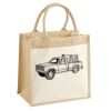 Cotton Pocket Jute Midi Tote Thumbnail