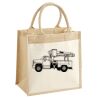 Cotton Pocket Jute Midi Tote Thumbnail