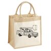 Cotton Pocket Jute Midi Tote Thumbnail