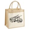 Cotton Pocket Jute Midi Tote Thumbnail