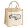 Cotton Pocket Jute Midi Tote Thumbnail