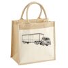 Cotton Pocket Jute Midi Tote Thumbnail