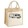 Cotton Pocket Jute Midi Tote Thumbnail