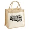 Cotton Pocket Jute Midi Tote Thumbnail