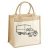 Cotton Pocket Jute Midi Tote Thumbnail