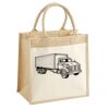 Cotton Pocket Jute Midi Tote Thumbnail