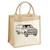 Cotton Pocket Jute Midi Tote Thumbnail