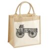 Cotton Pocket Jute Midi Tote Thumbnail