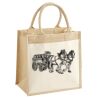 Cotton Pocket Jute Midi Tote Thumbnail