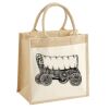 Cotton Pocket Jute Midi Tote Thumbnail