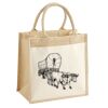 Cotton Pocket Jute Midi Tote Thumbnail