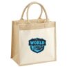 Cotton Pocket Jute Midi Tote Thumbnail