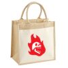 Cotton Pocket Jute Midi Tote Thumbnail