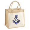 Cotton Pocket Jute Midi Tote Thumbnail