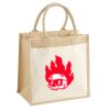 Cotton Pocket Jute Midi Tote Thumbnail