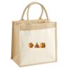 Cotton Pocket Jute Midi Tote Thumbnail
