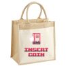 Cotton Pocket Jute Midi Tote Thumbnail