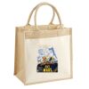 Cotton Pocket Jute Midi Tote Thumbnail