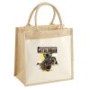 Cotton Pocket Jute Midi Tote Thumbnail