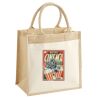 Cotton Pocket Jute Midi Tote Thumbnail