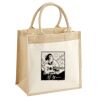 Cotton Pocket Jute Midi Tote Thumbnail