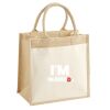 Cotton Pocket Jute Midi Tote Thumbnail