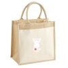 Cotton Pocket Jute Midi Tote Thumbnail
