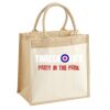 Cotton Pocket Jute Midi Tote Thumbnail