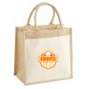 Cotton Pocket Jute Midi Tote Thumbnail