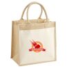 Cotton Pocket Jute Midi Tote Thumbnail