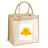 Cotton Pocket Jute Midi Tote Thumbnail