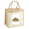 Cotton Pocket Jute Midi Tote Thumbnail