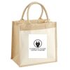 Cotton Pocket Jute Midi Tote Thumbnail